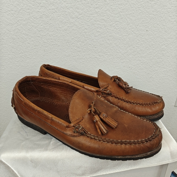 Allen Edmonds Kingsfield Loafers Slip-on Brown Leather Tassel Moc Toe Men's 10 - Picture 6 of 12